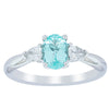 18ct White Gold .80ct Paraiba Tourmaline & Diamond Ayla Ring-Ring-Walker & Hall