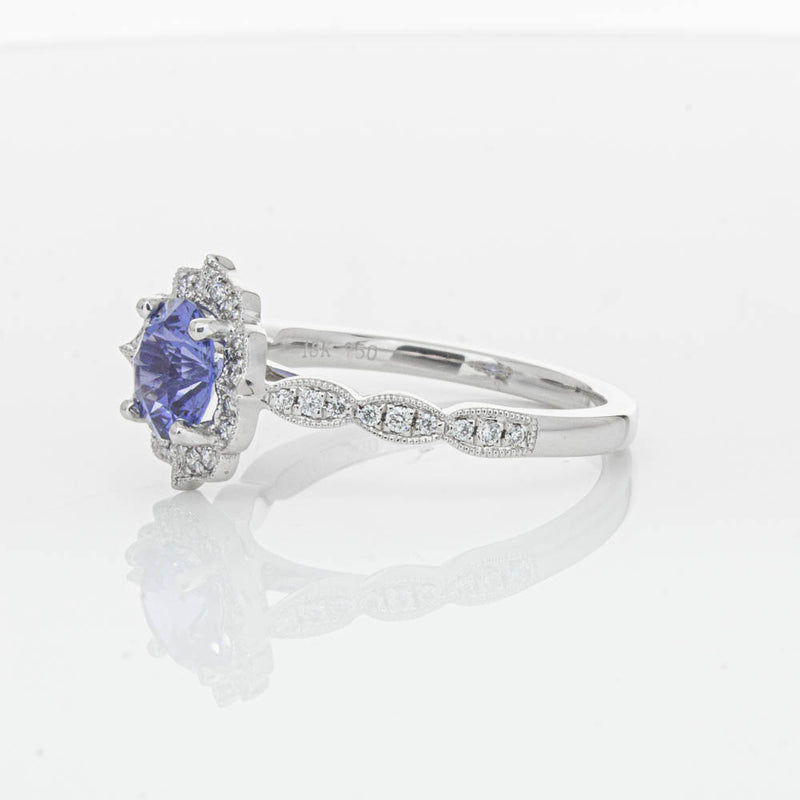 18ct White Gold 1.18ct Sapphire & Diamond Paramount Ring-Ring-Walker & Hall