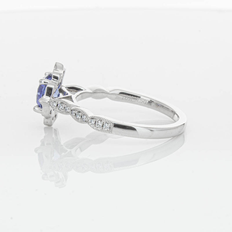 18ct White Gold 1.18ct Sapphire & Diamond Paramount Ring-Ring-Walker & Hall