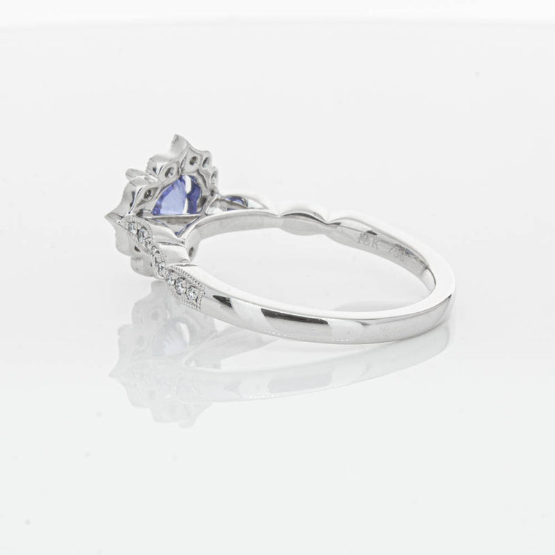 18ct White Gold 1.18ct Sapphire & Diamond Paramount Ring-Ring-Walker & Hall