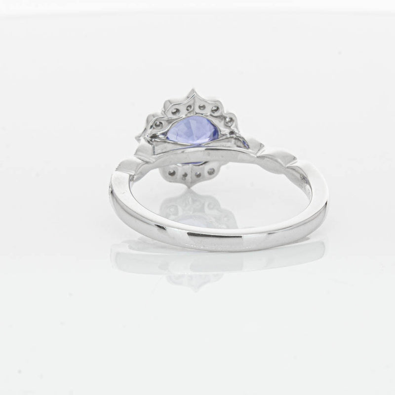 18ct White Gold 1.18ct Sapphire & Diamond Paramount Ring-Ring-Walker & Hall
