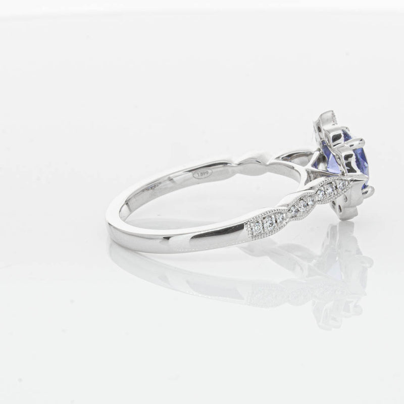 18ct White Gold 1.18ct Sapphire & Diamond Paramount Ring-Ring-Walker & Hall