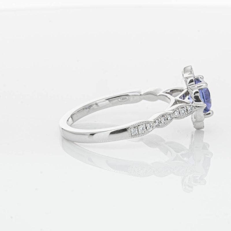 18ct White Gold 1.18ct Sapphire & Diamond Paramount Ring-Ring-Walker & Hall