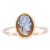 Vintage 9ct Rose Gold Agate Cameo Ring-Ring-Walker & Hall