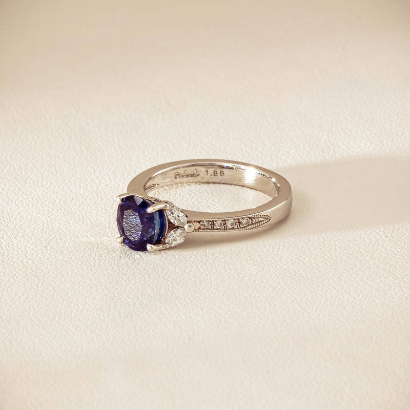 Deja Vu Platinum 1.88ct Sapphire & Diamond Ring - Ring - Walker & Hall