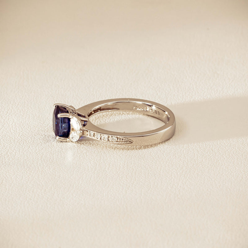 Deja Vu Platinum 1.88ct Sapphire & Diamond Ring - Ring - Walker & Hall