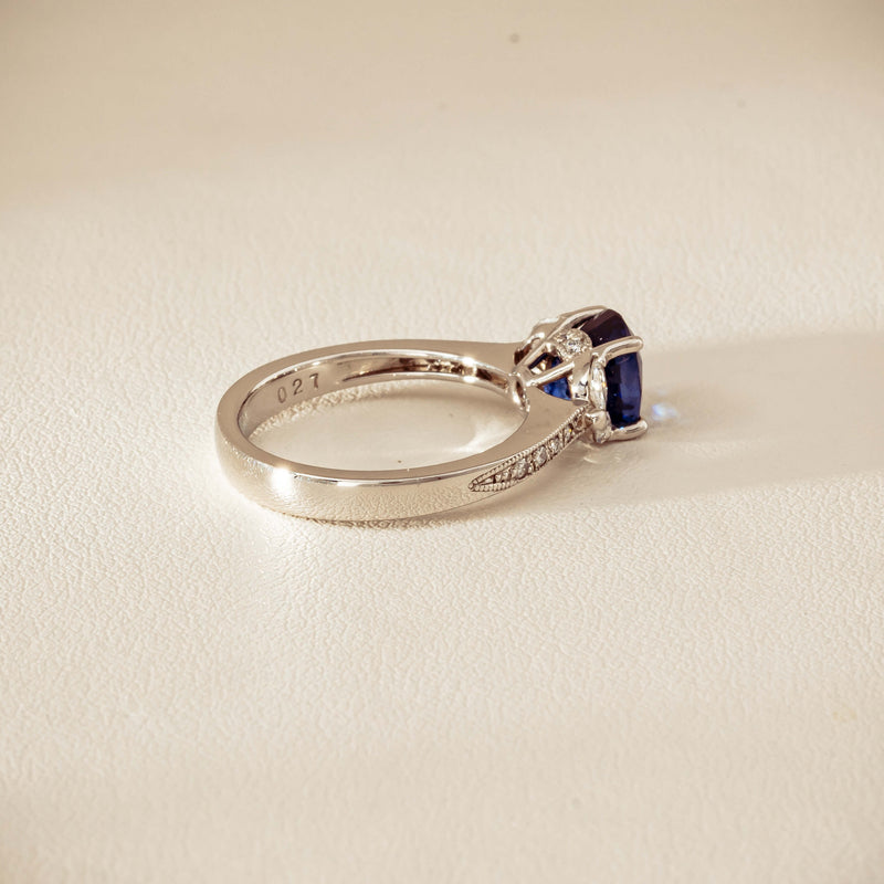 Deja Vu Platinum 1.88ct Sapphire & Diamond Ring - Ring - Walker & Hall