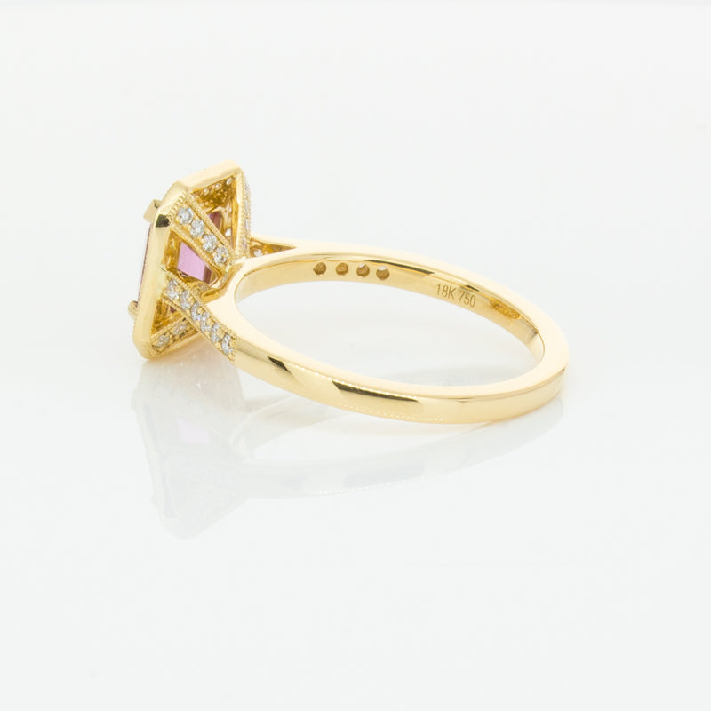 18ct Yellow Gold 1.55ct Pink Sapphire & Diamond Aria Ring-Ring-Walker & Hall