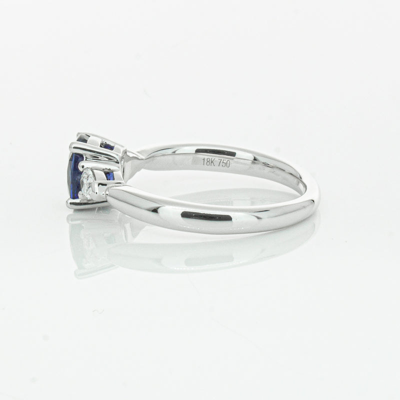 18ct White Gold 1.35ct Sapphire & Diamond Ayla Ring-Ring-Walker & Hall