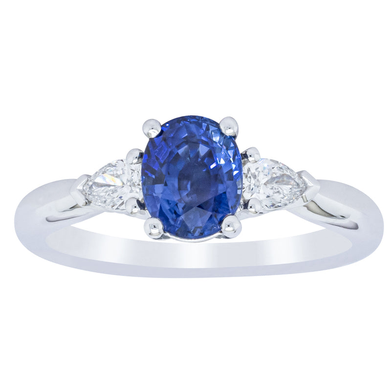 18ct White Gold 1.35ct Sapphire & Diamond Ayla Ring-Ring-Walker & Hall