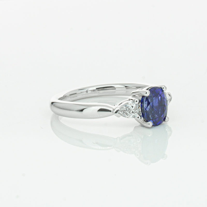 18ct White Gold 1.35ct Sapphire & Diamond Ayla Ring-Ring-Walker & Hall