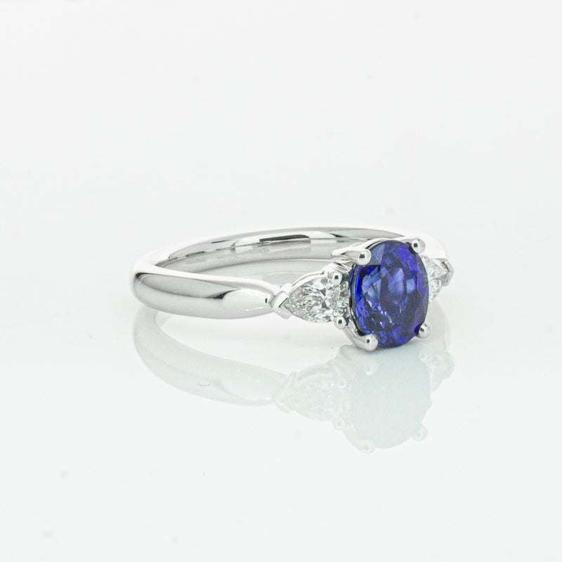18ct White Gold 1.35ct Sapphire & Diamond Ayla Ring-Ring-Walker & Hall