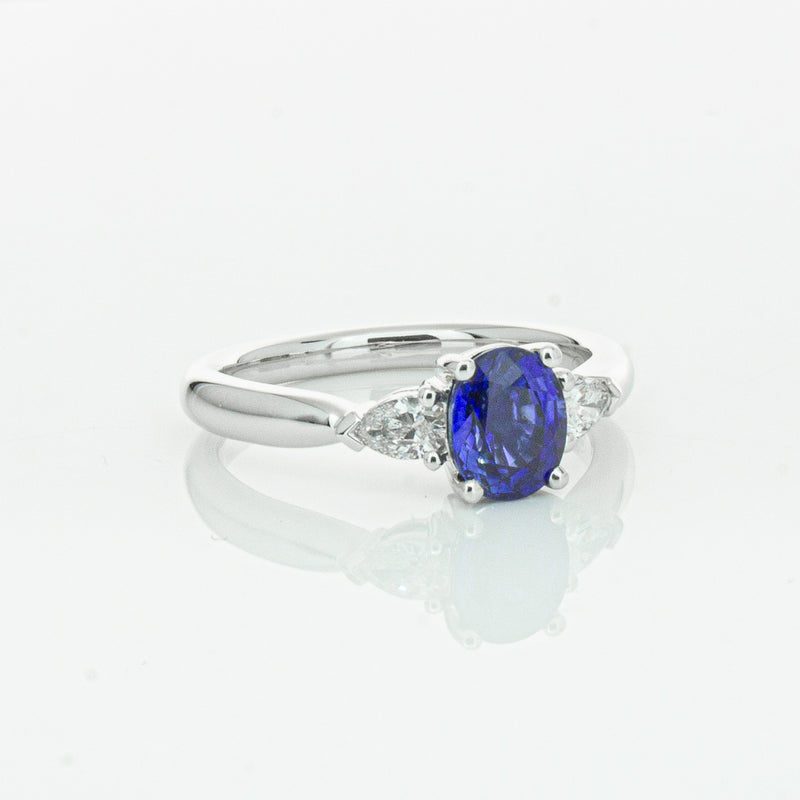 18ct White Gold 1.35ct Sapphire & Diamond Ayla Ring-Ring-Walker & Hall