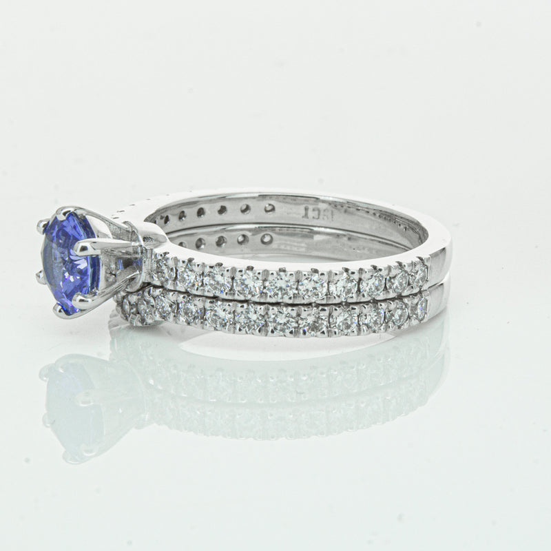 Deja Vu 18ct White Gold Sapphire & Diamond Ring Set-Ring-Walker & Hall