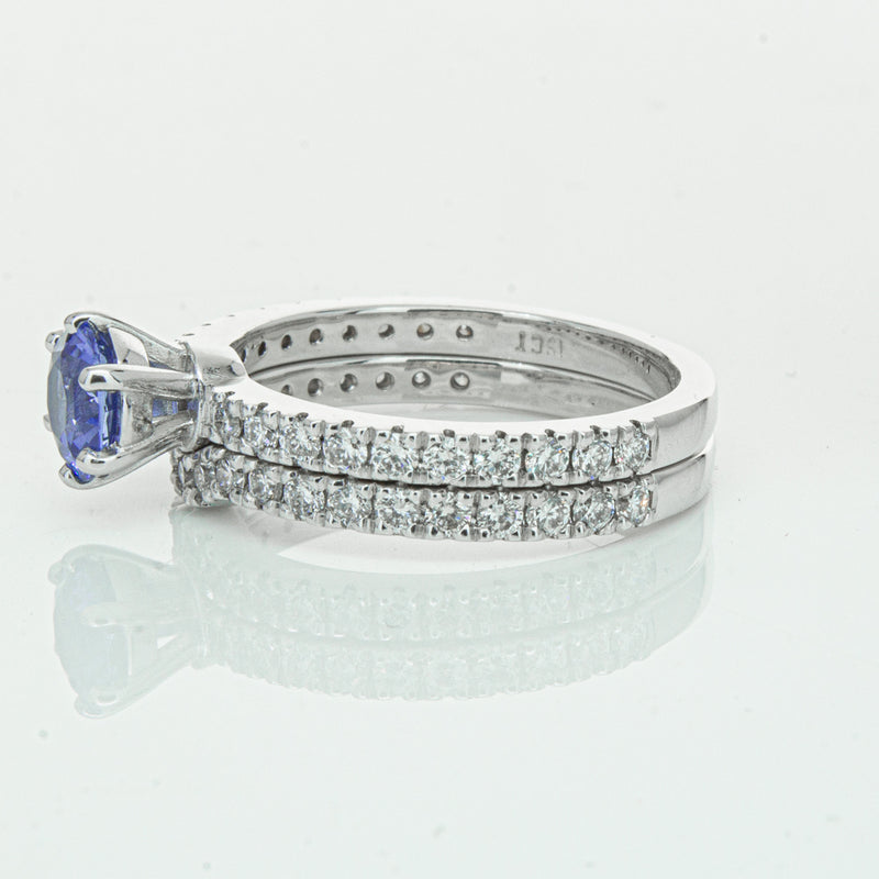 Deja Vu 18ct White Gold Sapphire & Diamond Ring Set-Ring-Walker & Hall