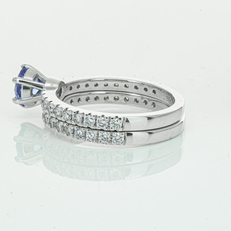 Deja Vu 18ct White Gold Sapphire & Diamond Ring Set-Ring-Walker & Hall