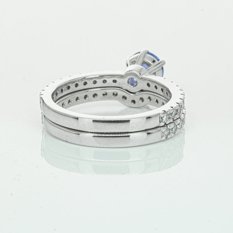 Deja Vu 18ct White Gold Sapphire & Diamond Ring Set-Ring-Walker & Hall