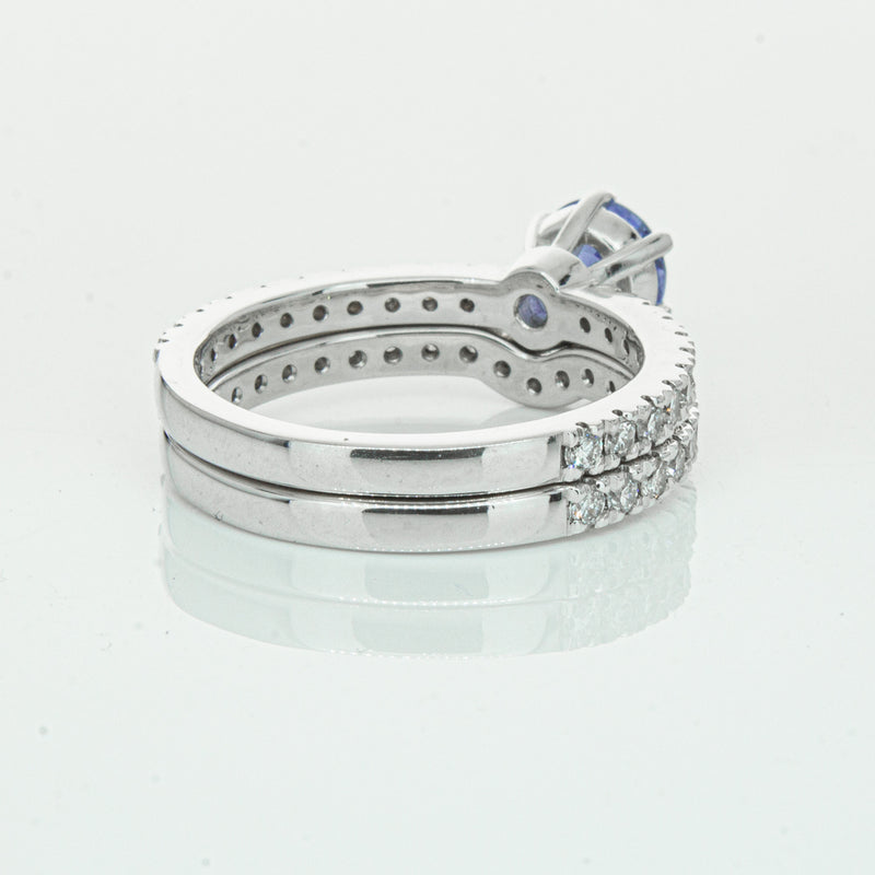 Deja Vu 18ct White Gold Sapphire & Diamond Ring Set-Ring-Walker & Hall