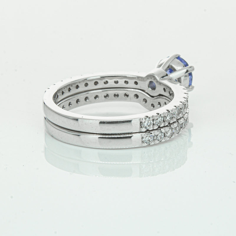 Deja Vu 18ct White Gold Sapphire & Diamond Ring Set-Ring-Walker & Hall