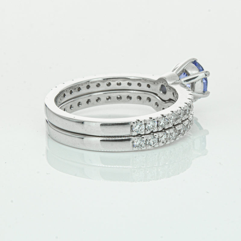 Deja Vu 18ct White Gold Sapphire & Diamond Ring Set-Ring-Walker & Hall