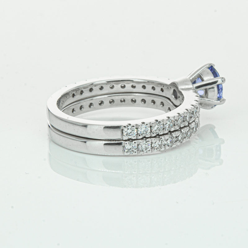Deja Vu 18ct White Gold Sapphire & Diamond Ring Set-Ring-Walker & Hall