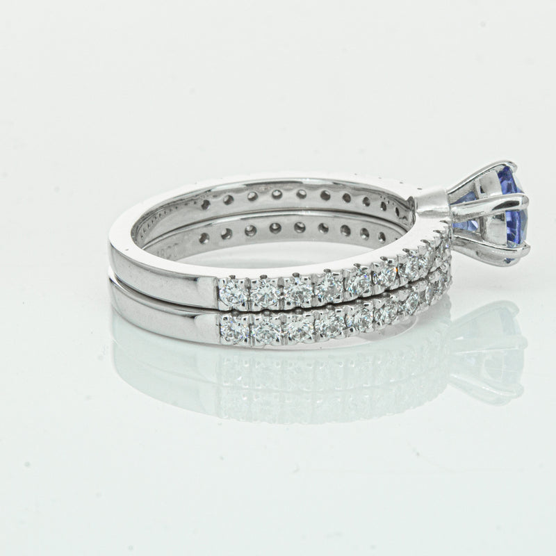 Deja Vu 18ct White Gold Sapphire & Diamond Ring Set-Ring-Walker & Hall