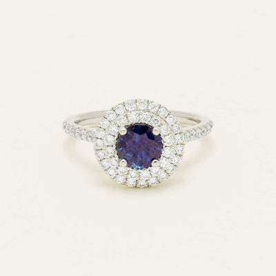 Deja Vu Platinum .88ct Sapphire & Diamond Ring - Ring - Walker & Hall