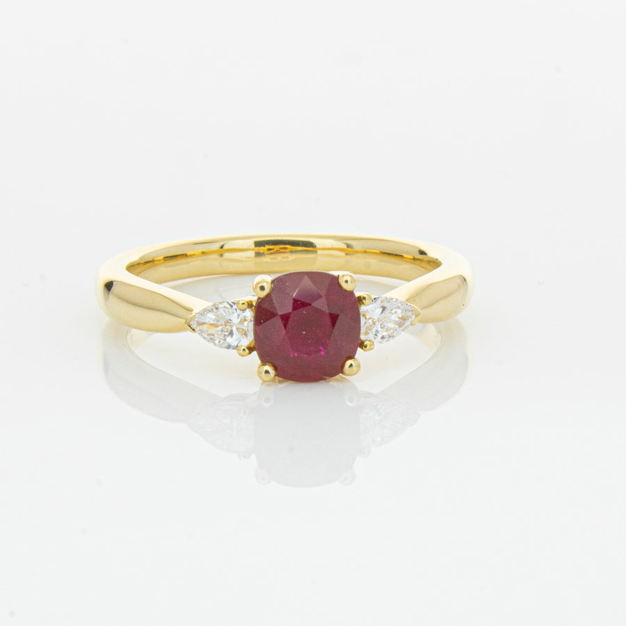 18ct Yellow Gold 1.11ct Ruby & Diamond Ayla Ring-Ring-Walker & Hall