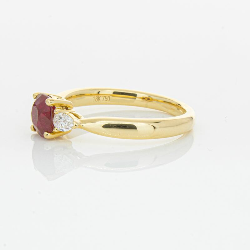 18ct Yellow Gold 1.11ct Ruby & Diamond Ayla Ring-Ring-Walker & Hall