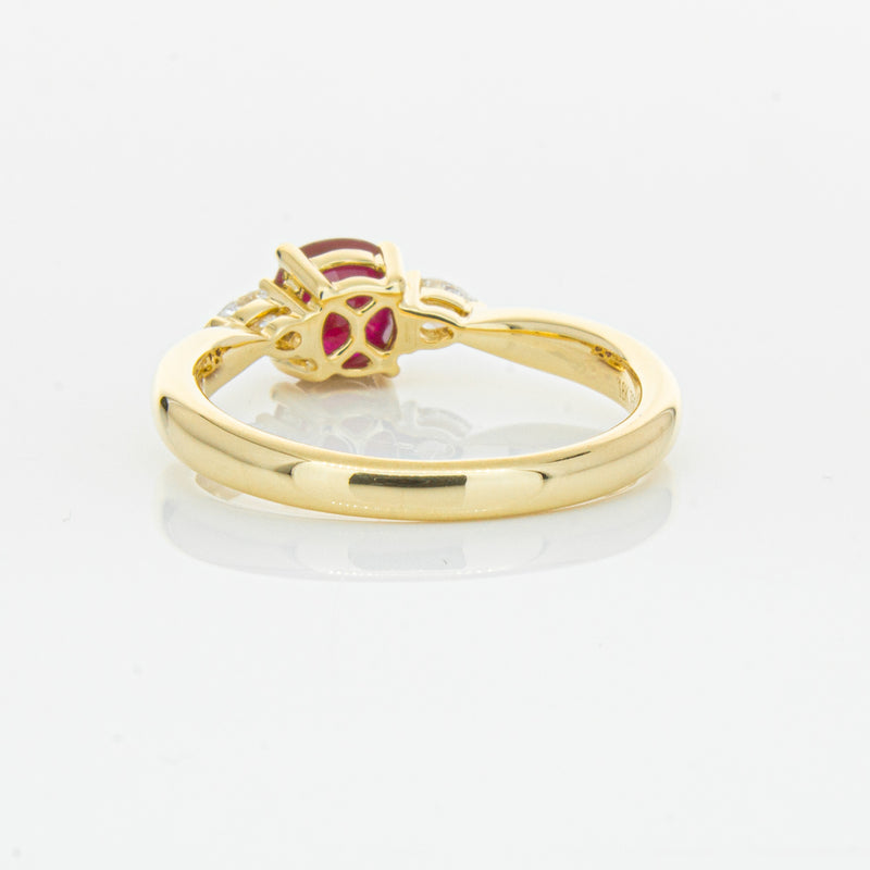 18ct Yellow Gold 1.11ct Ruby & Diamond Ayla Ring-Ring-Walker & Hall