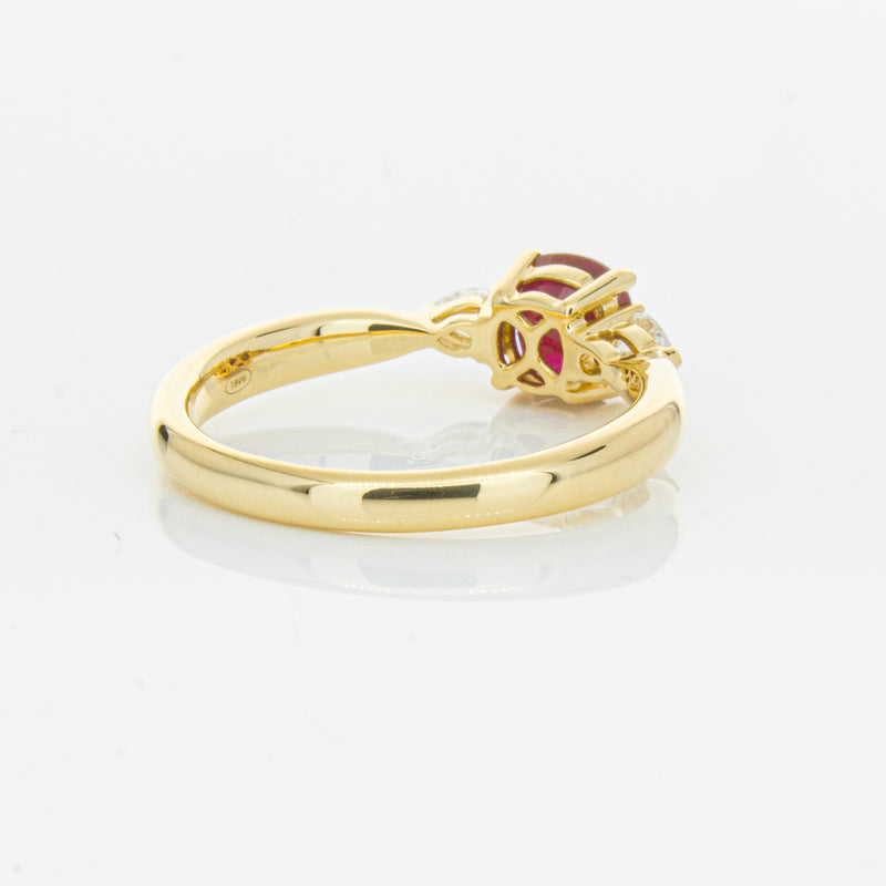 18ct Yellow Gold 1.11ct Ruby & Diamond Ayla Ring-Ring-Walker & Hall