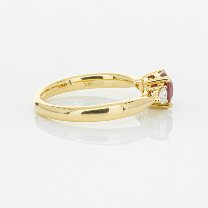 18ct Yellow Gold 1.11ct Ruby & Diamond Ayla Ring-Ring-Walker & Hall