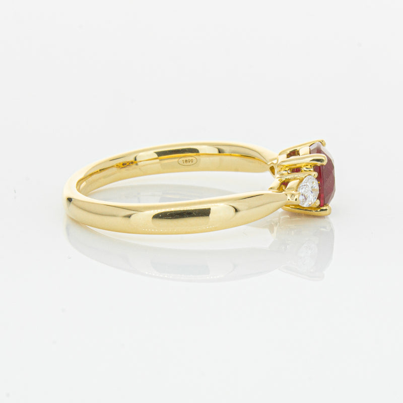 18ct Yellow Gold 1.11ct Ruby & Diamond Ayla Ring-Ring-Walker & Hall