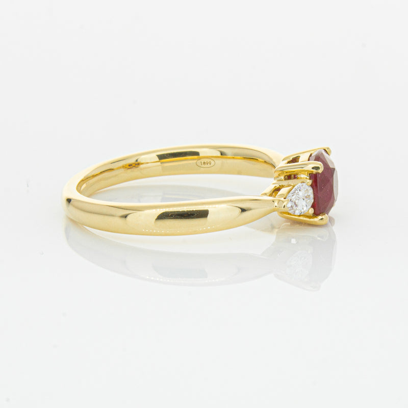 18ct Yellow Gold 1.11ct Ruby & Diamond Ayla Ring-Ring-Walker & Hall
