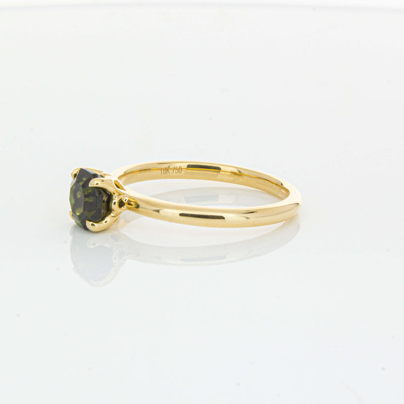18ct Yellow Gold 1.02ct Green Tourmaline Mini Octavia Ring-Ring-Walker & Hall