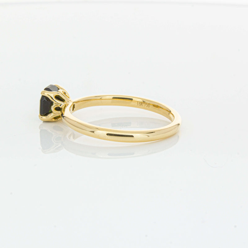18ct Yellow Gold 1.02ct Green Tourmaline Mini Octavia Ring-Ring-Walker & Hall