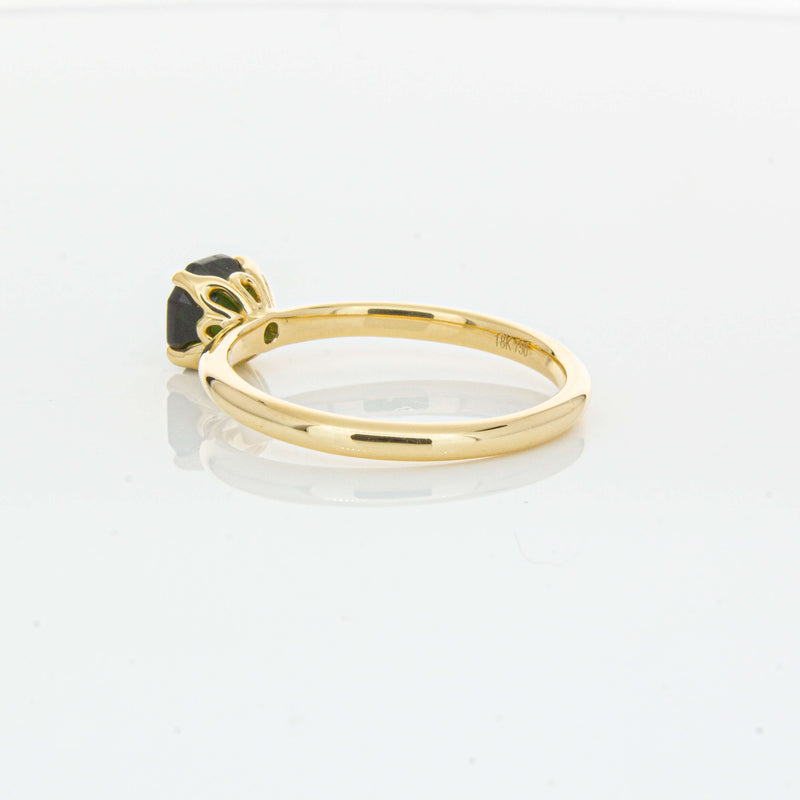 18ct Yellow Gold 1.02ct Green Tourmaline Mini Octavia Ring-Ring-Walker & Hall
