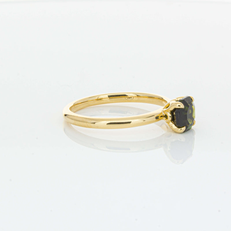 18ct Yellow Gold 1.02ct Green Tourmaline Mini Octavia Ring-Ring-Walker & Hall