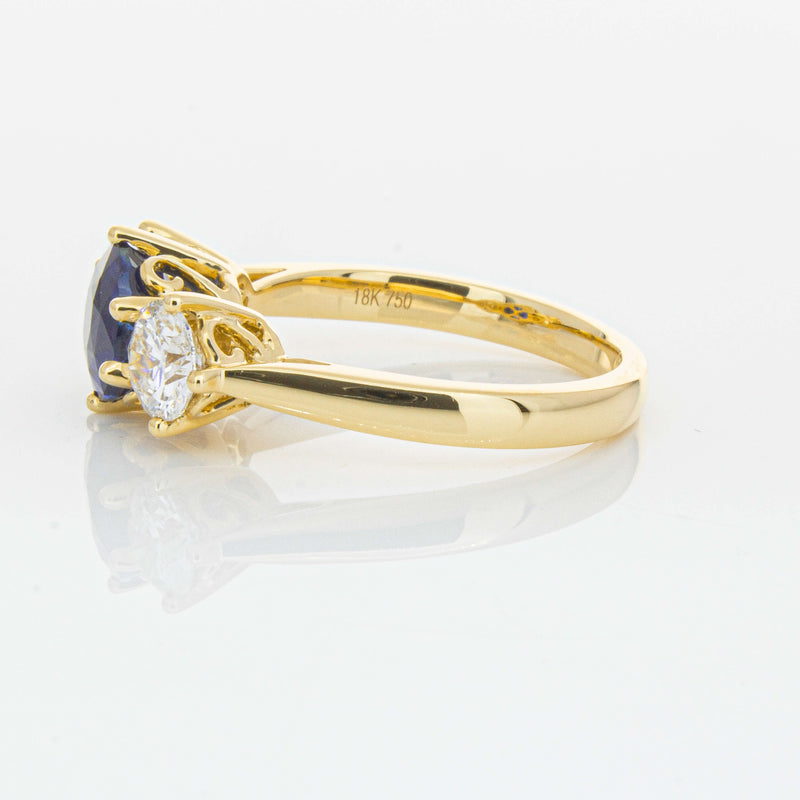 18ct Yellow Gold 2.04ct Sapphire & Diamond Coronado Ring-Ring-Walker & Hall