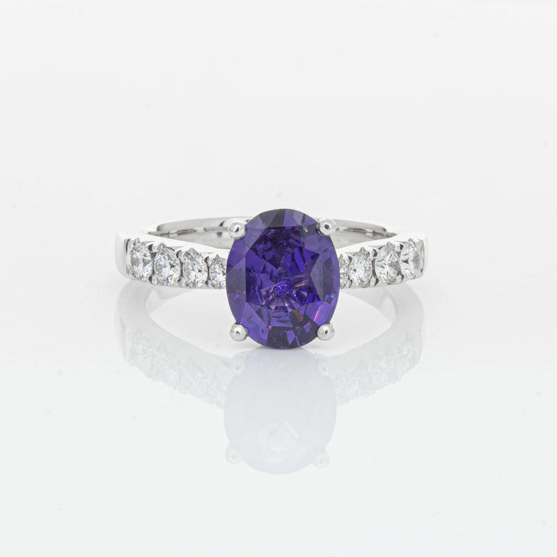 18ct White Gold 2.03ct Sapphire & Diamond Phoenix Ring-Ring-Walker & Hall