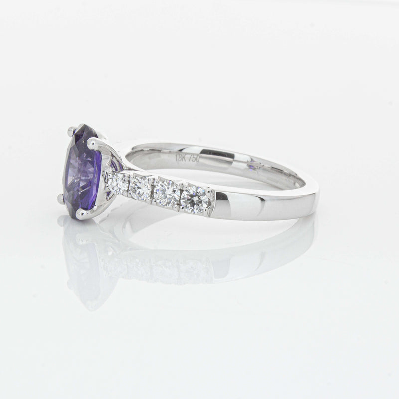 18ct White Gold 2.03ct Sapphire & Diamond Phoenix Ring-Ring-Walker & Hall