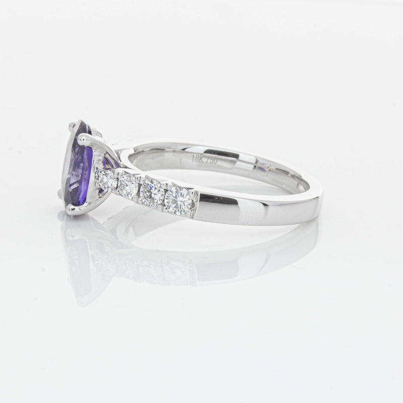 18ct White Gold 2.03ct Sapphire & Diamond Phoenix Ring-Ring-Walker & Hall