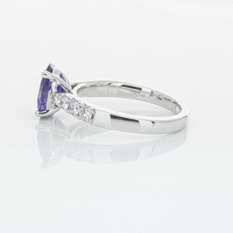 18ct White Gold 2.03ct Sapphire & Diamond Phoenix Ring-Ring-Walker & Hall
