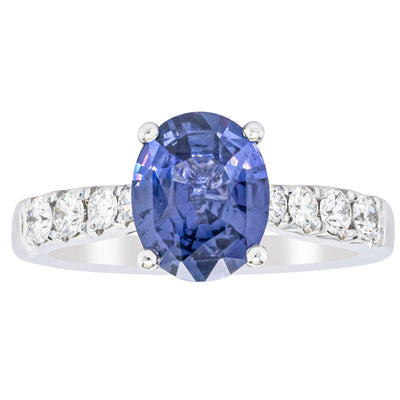 18ct White Gold 2.03ct Sapphire & Diamond Phoenix Ring-Ring-Walker & Hall