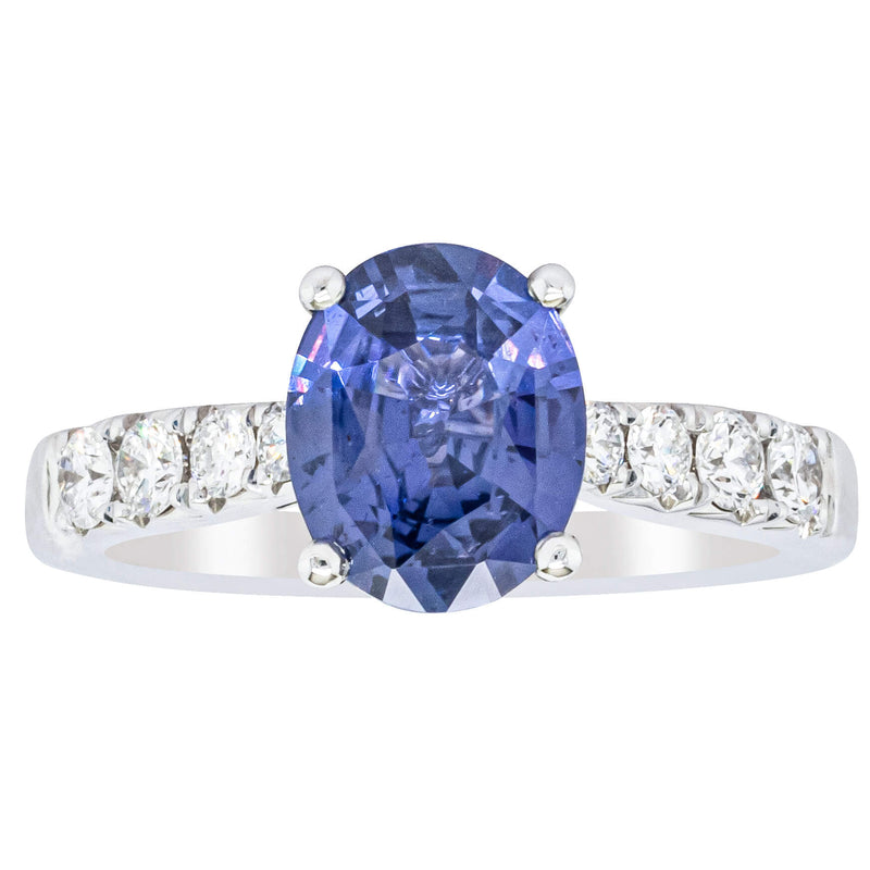 18ct White Gold 2.03ct Sapphire & Diamond Phoenix Ring-Ring-Walker & Hall