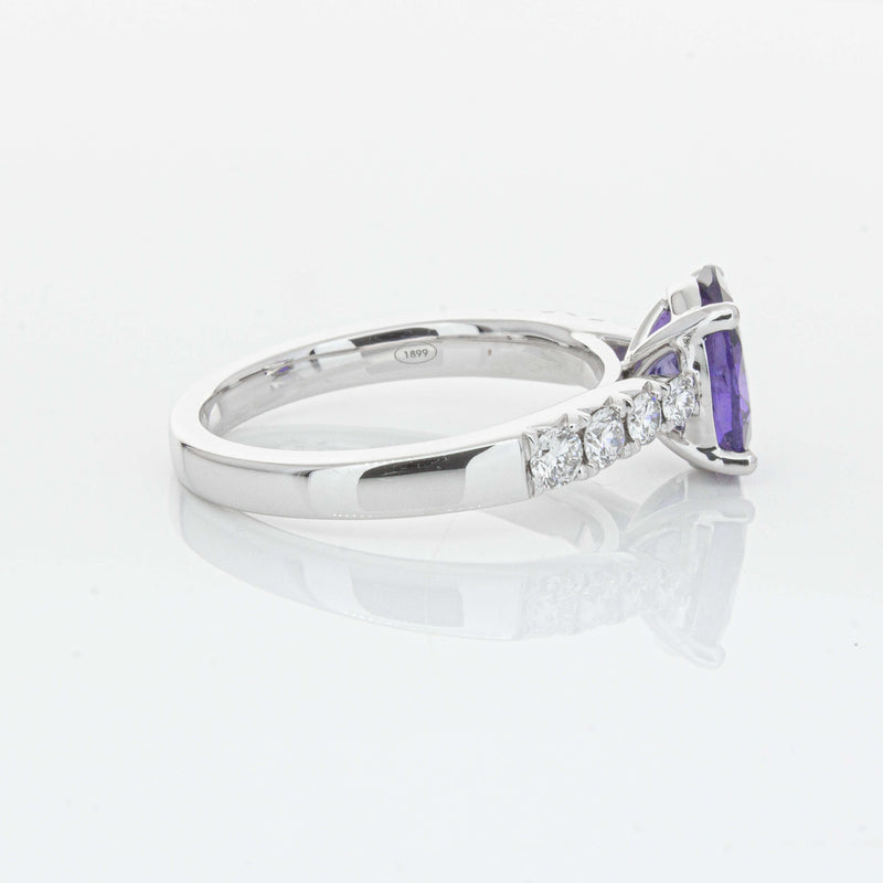 18ct White Gold 2.03ct Sapphire & Diamond Phoenix Ring-Ring-Walker & Hall