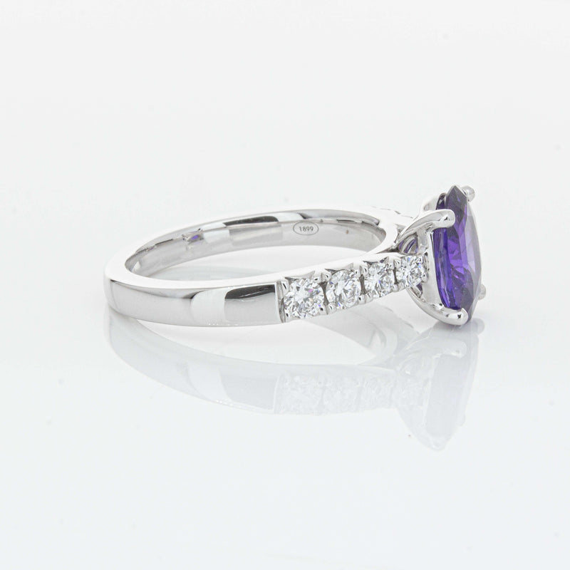 18ct White Gold 2.03ct Sapphire & Diamond Phoenix Ring-Ring-Walker & Hall