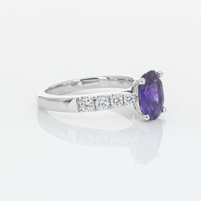 18ct White Gold 2.03ct Sapphire & Diamond Phoenix Ring-Ring-Walker & Hall