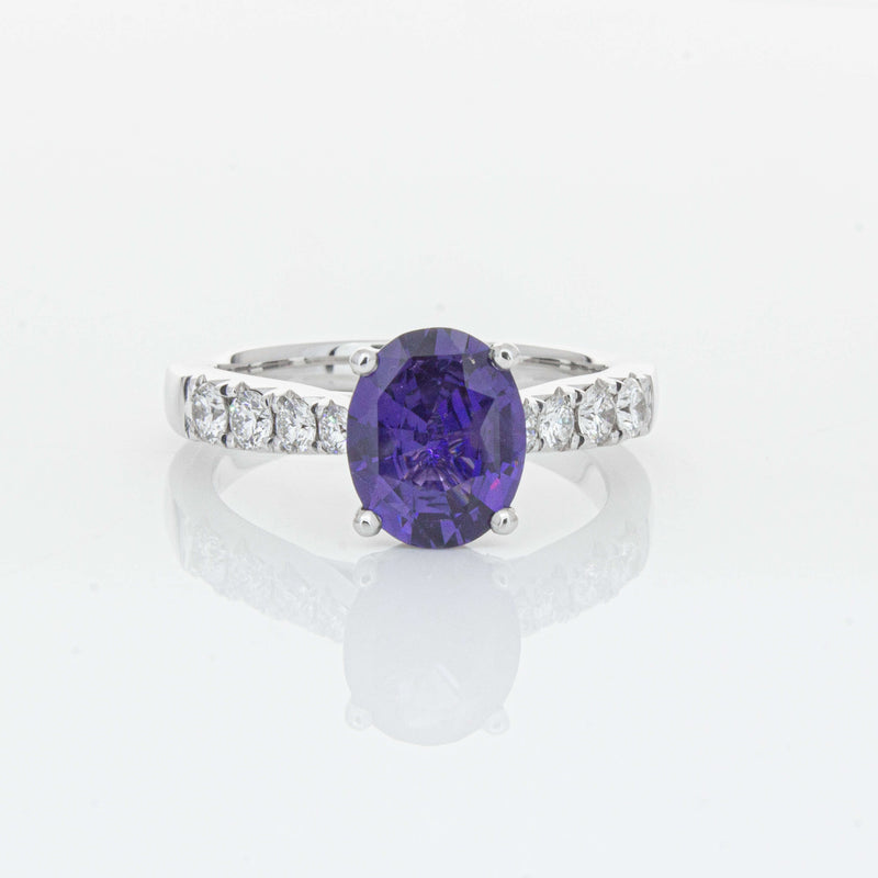 18ct White Gold 2.03ct Sapphire & Diamond Phoenix Ring-Ring-Walker & Hall