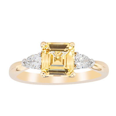 18ct Yellow Gold 1.58ct Golden Sapphire & Diamond Ayla Ring-Ring-Walker & Hall